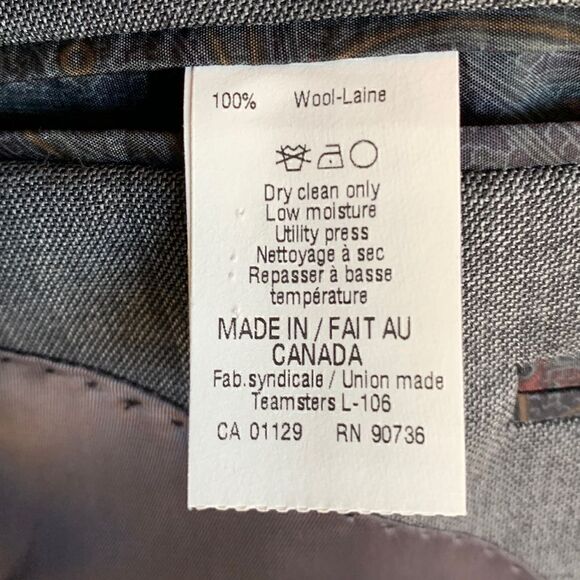 Lauren Ralph Lauren Mens 100% Wool Lanie Gray Blazer Jacket Sport Suit Coat 42 S - Picture 10 of 12
